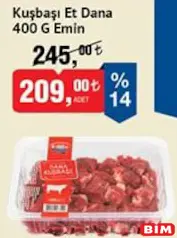 EMİN KUŞBAŞI ET DANA 400 G